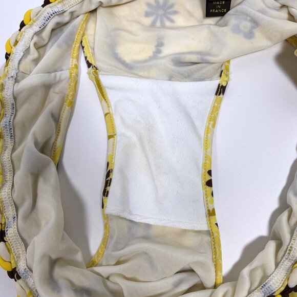 LOUIS VUITTON Yellow/Brown Monogram Flower Print Bikini  *AS IS* - Picture 14 of 14